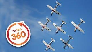 360 VIDEO: Exclusive and Amazing Flight of Air Force Aerobatic Display Team The Wings of Storm