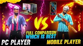 Pc player vs Mobile player Full Comparison which is best -Garena free fire