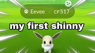 catching a shiny eevee in pokemon go #pokemongo #shorts