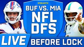 NFL DFS Showdown Live Before Lock | Bills-Dolphins TNF Week 2 DFS Picks