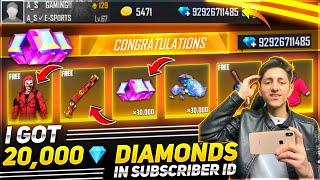 Buying 20,000 Diamonds & New M1887 Skin In My SubscribeR Id Crying Moment  - Garena Free Fire