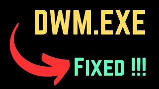 Fix Desktop Window Manager DWM EXE High CPU Usage DWM.EXE [English]