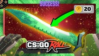 $20 TO A BOWIE EMERALD ON CSGOROLL! (SUCCESS)