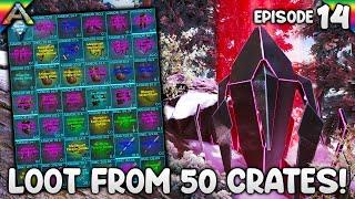 EPIC Loot from *50* ARK Loot Crates! | Let's Play ARK Survival Evolved: The Island | Episode 14