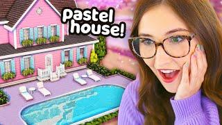 i built a house using only PASTEL COLORS in sims 4