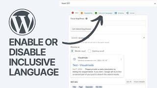 How To Enable or Disable Yoast SEO WordPress Plugin Inclusive Language Analysis?