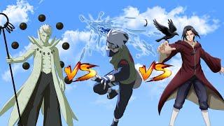 Obito vs kakashi vs itachi | who is strongest