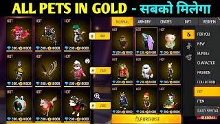 सभी PET फ्री में लेलो  | How To Get Free Pet In Free Fire 2023 || Get All Pet In Gold For Free Fire