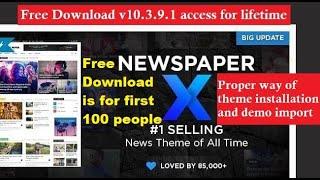 Newspaper X theme installation and demo import guide | Newspaper theme free download for lifetime