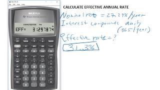 Calculate the Effective Annual Rate