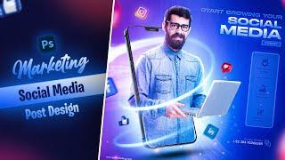 Creative Social Media Marketing Post Design in Photoshop