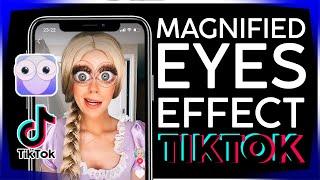 How to use the Trending Effect Magnified Eyes on Tiktok #magnifiedeyes