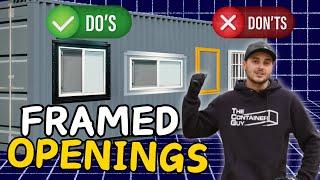 How To Frame Openings On Shipping Containers | DIY Method