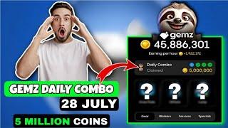 Gemz Daily Combo Cards | Gemz Coin Daily Combo 28 July 2024 | Claim 5M Coins