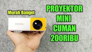 PROYEKTOR MINI CUMAN 200RIBU, HASILNYA GA REKOMENDASI #proyektormurah#proyektormini