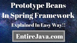 Prototype Scope Beans in Spring Framework - Explained in Easy way! [entirejava.com]