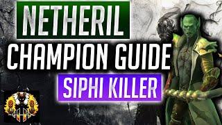 RAID: Shadow Legends | GODLIKE Nethril Champion Guide | BEST CC CHAMP IN THE GAME! SIPHI KILLER!