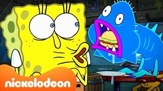 SpongeBob | 60 MINUTI nel Krusty Krab... di notte   | Nickelodeon Italia