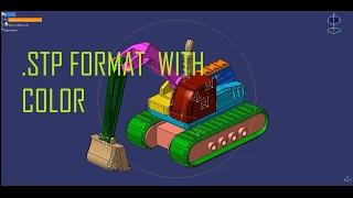 Convert to  .STP format with COLOR of Parts in Catia V5