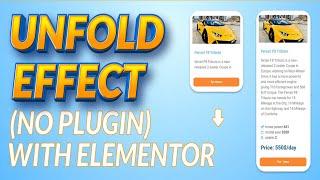 How To Create An Unfold Widget With Elementor For Free