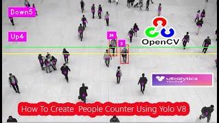 Unveiling the Secrets of YOLOv8 People Counting | yolov8 object detection tracking and counting