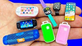 10 DIY MINIATURE DEVICE CRAFTS : Portable Speaker, iPhone, Apple Watch, PSP Vita and More !!!