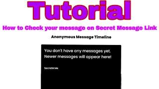 How to Check your message on Secret message Link