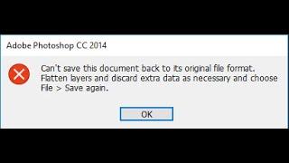 Photoshop FIX: "Can't Save This Document Back to its Original File Format" Error [SOLVED!]