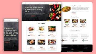 Create Responsive Restaurant Website Using React JS And Tailwind CSS #webdesign #webdevelopment