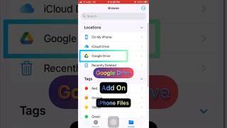 Google Drive Add On iPhone Files ##shorts #iphone #aminzayn