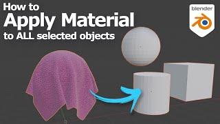 How to Apply Material to All Multiple Selected Objects at once using Link Materials in Blender