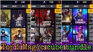 Top 5 Magic cube bundle in free fire Magic cube store update  #freefire #magiccube #fftamil