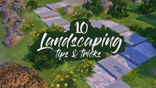 10 Landscaping Tips and Tricks | Sims 4 Building Tutorial [No CC & Mods]