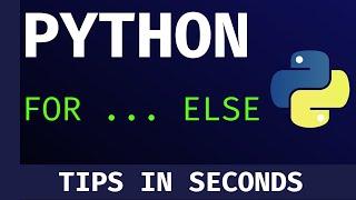 Python in Seconds : For .. Else !!!  #python #coding