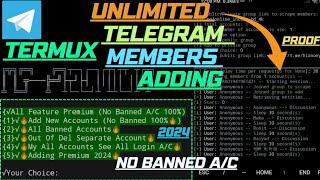 Telegram member adder new tools termux 2024