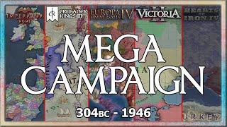 Imperator: Rome to CK3 to EU4 to Vicky 2 to HOI4 - Mega Timelapse - 2250 yrs of history