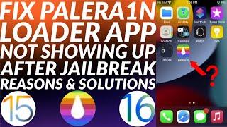 [FIX] Palera1n Loader not showing after jailbreak | Palera1n app not appearing | Reasons & Solutions