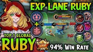 Ruby Best Build Exp Lane!! 94% Win Rate [ Ruby Top 1 Global Build 2024 ] - Mobile Legends
