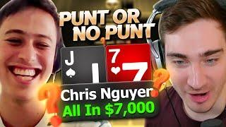 Chris Nguyen's Punt WAR vs Stefan11222 in CRAZY Bomb Pot?! | Punt or No Punt?!