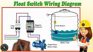 Float Switch Wiring Diagram for Water Pump/ How to Make Automatic On-Off Switch for Water Pump
