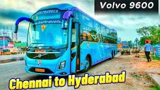 BSR VOLVO 9600 SLEEPER BUS JOURNEY | CHENNAI TO HYDERABAD | ACCIDENTS ON THE HIGHWAY