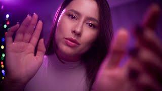 ASMR Plucking negative energies  hand sounds, mouth sounds, hand movements  Minimal talking