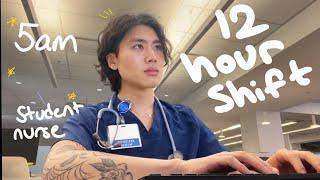 a *productive* day in the life of a MALE NURSING STUDENT in NYC | 12 hour shift