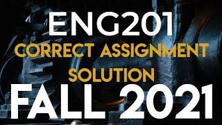 ENG201 Assignment No.1 Correct Solution Fall 2021