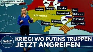 KRIEG IN DER UKRAINE: Russische Invasion! Wo die Truppen von Wladimir Putin jetzt angreifen