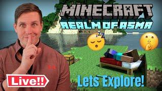 LIVE #ASMR Gaming Relaxing Minecraft Exploring The Realm Of ASMR! (Keyboard Sounds + Whispered)