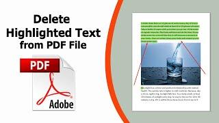 How to delete highlighted text from pdf using Adobe Acrobat Pro DC