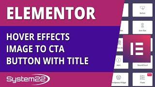 Elementor Hover Effects Image To CTA Button With Title 