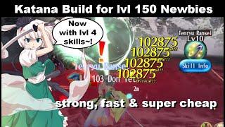 SUPER CHEAP Katana Build for Newbies! WITH Lvl 4 Skills! | Toram Online