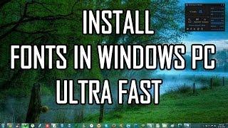 How to install fonts on your Windows based PC